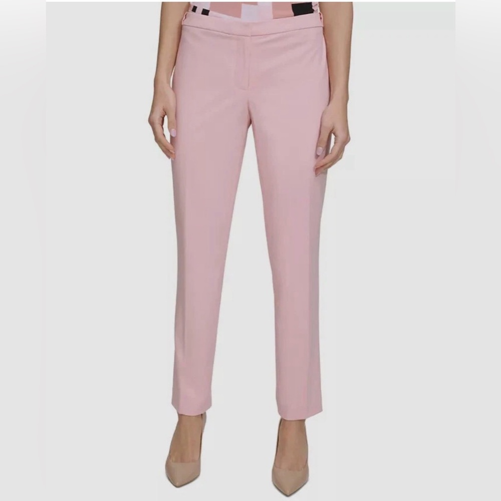 NWT Calvin Klein Blush Pink Mid-Rise Tapered Leg Ankle Pants Size 8